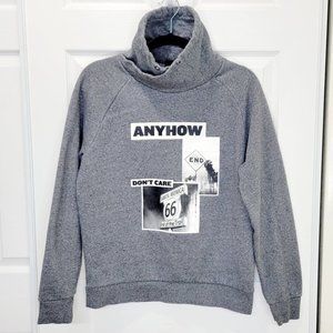 H&M Men Gray Anyhow Mocked Neck Pullover Sweater M